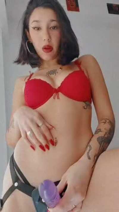 get on your fucking knees, bark for me and then open your s1utty mouth