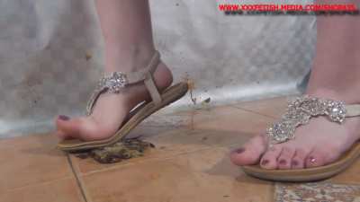 Leaving the poor crab completely flattened