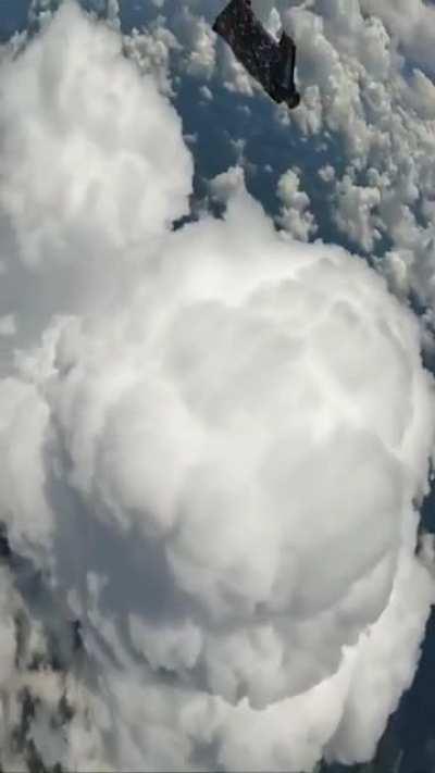 Falling amongst the clouds.