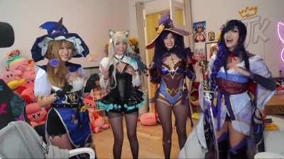 Hyoon, Emiru, [redacted], and Aria