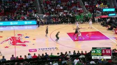 [Highlight] Derrick White stays locked in at the end of the half as he blocks Alperen Sengun's full court shot attempt at the 2nd quarter buzzer