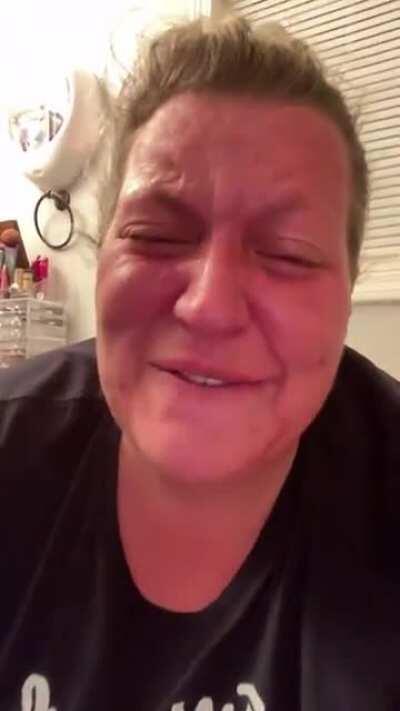 Insane Parler Qanon lunatic crying and begging Trump the messiah to save America from the evil baby-killing communists