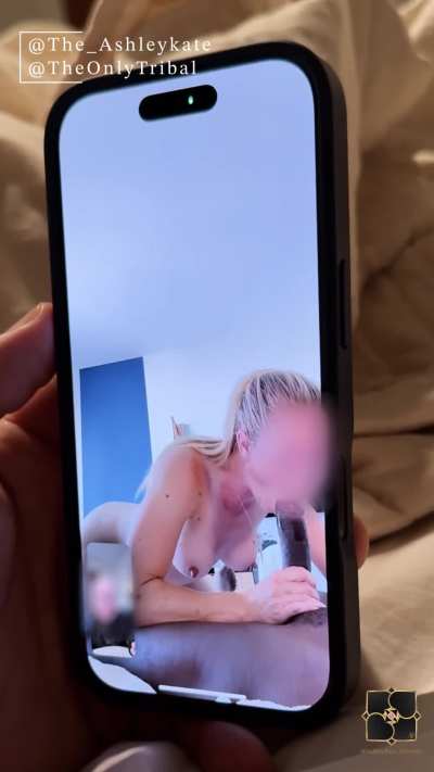 His wife doesn’t just suck BBC, she worships it... poor hubby just gets to watch on FaceTime