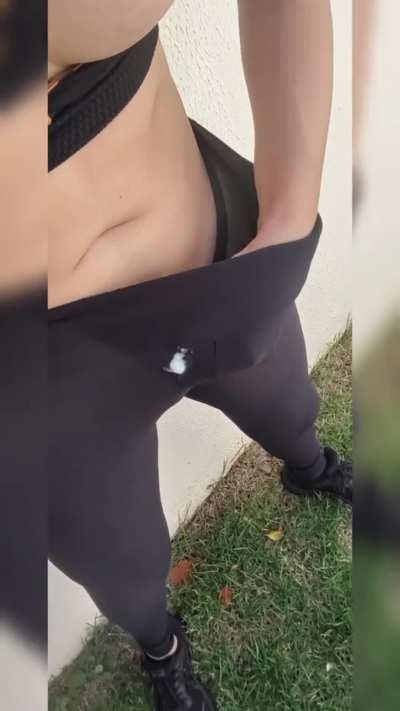 Tranny Masturbating in Public
