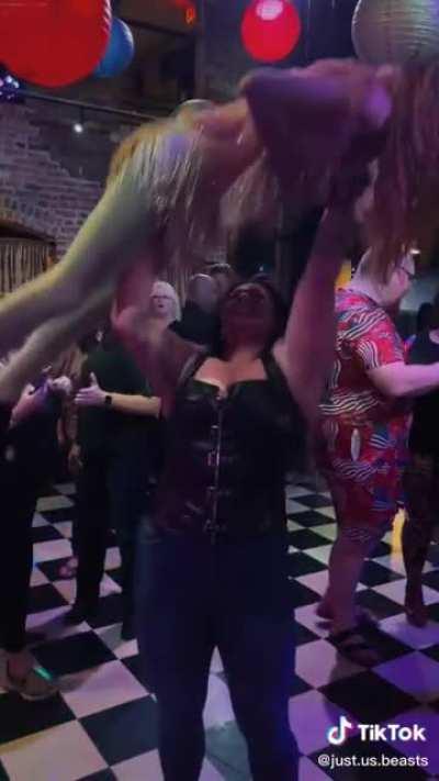 Leah Justice picking up girls in the club