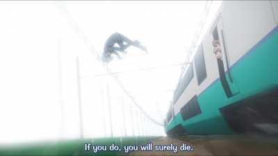 Badass train jump [Hayate no Gotoku!!]