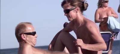 Petting at the beach 8