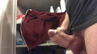 Sneak away to the work closet for a creampie?