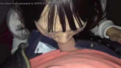 Amateur Japanese Girl Getting Face Fucked In A Public Parking Lot