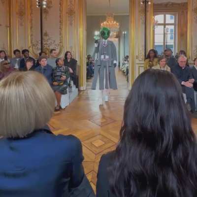 Rachel Zegler Narrowly Escapes Alien Abduction at Thom Browne Show (real) | via IG 10/7/25