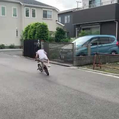 this little girl biking