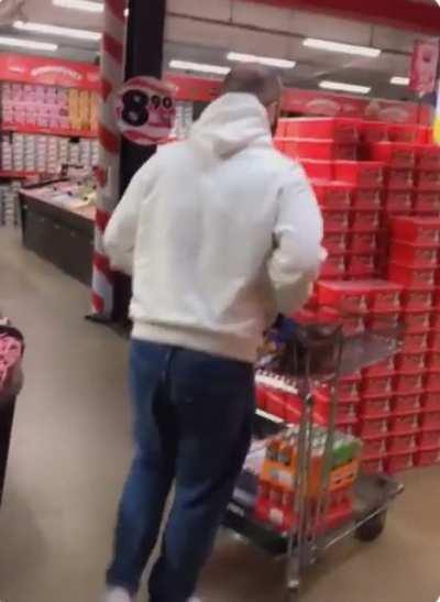 Little man deliberately ran to the guy doing kick tricks