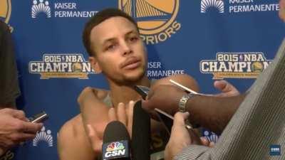 Stephen Curry’s sarcastic response for people complaining about him winning against an injured Cavaliers. CONGRATS FOR THE FINALS APPEARANCE