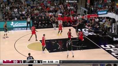 [Highlight] Jakob Poeltl passes the ball to himself to set up the reverse dunk