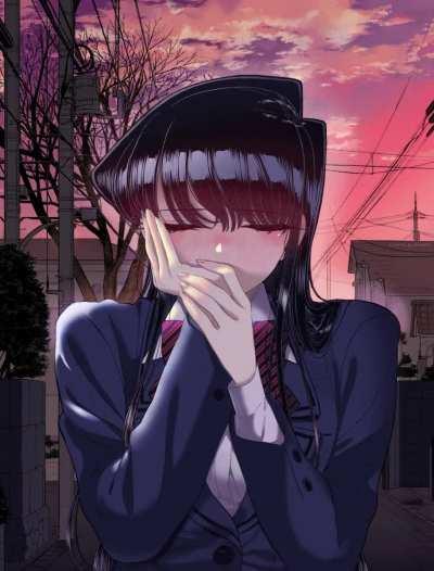 Komi-san's Reaction to Tadano | Colored Gif from Ch. 302