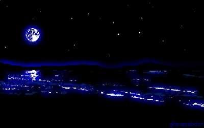 Bioluminescence plankton - 3 colors pixel art