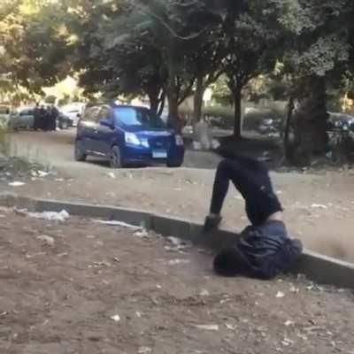 HMB while I do an awesome front flip