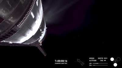 Starship starts to spin out of control 8 minutes into launch