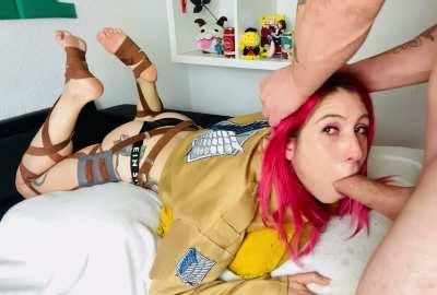 I'm happy when a big cock fucks my mouth