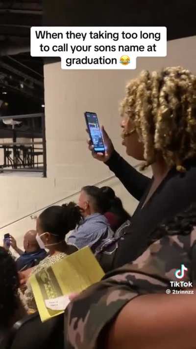 I would not talk to my mum for a month if she behaved like this during my graduation, lmao.