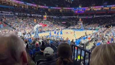 [Highlight] The rebound that made history. At 19 years and 84 days old Josh Giddey becomes the youngest player in NBA history to record a triple double. He has 17/13/14 today.