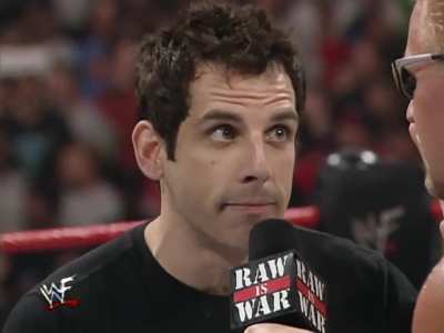 Debra comforts a beaten Ben Stiller with the Puppies!