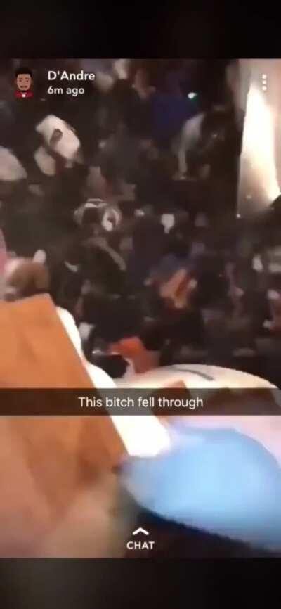 200 people jumping on a house designed for 4 people.