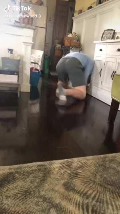 Traying to eat dogs food