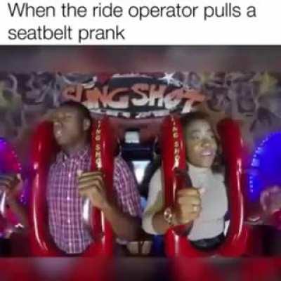 Seat belt prank