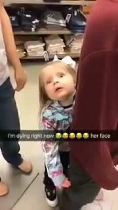 Kids thinks these Mannequins are her brothers