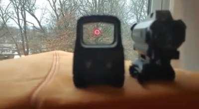 The parallax effect on the holosight