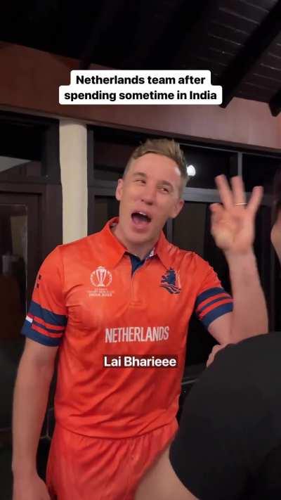 Netherlands team after spending some time in India