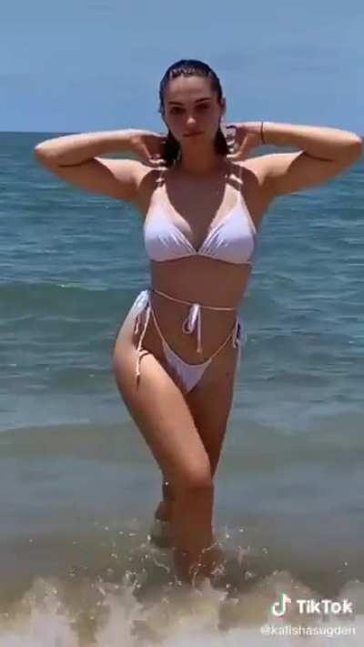 She finally put on a bikini