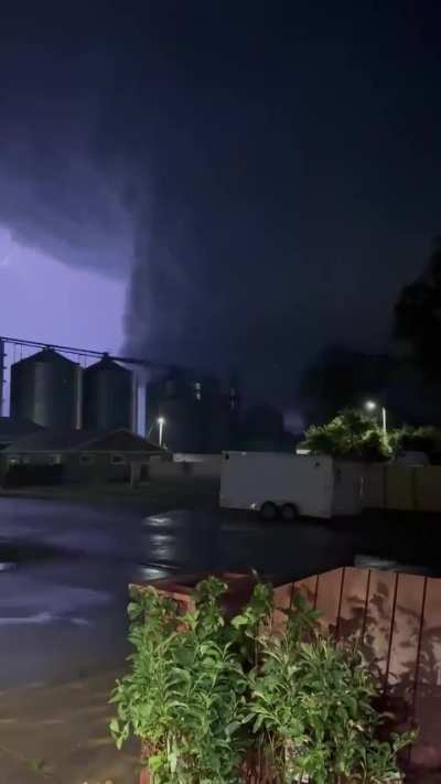 A mesocyclone (Rotating column of air that leads to a cyclone or tornado) spotted at Enderlin North Dakota