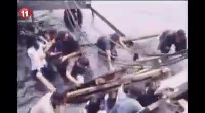 Collapsed Wooden Bridge with Government officials - Zamboanga City, Philippines