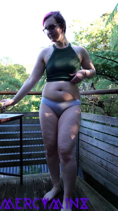 Flashing my pierced tits