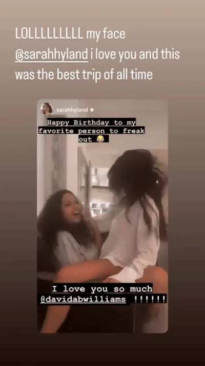 Fooling around with her bestie