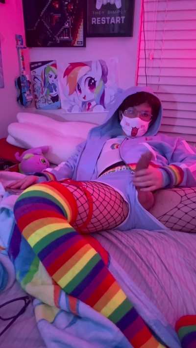 You come into my room, catch me dressed like this, so I decide to put on a show~