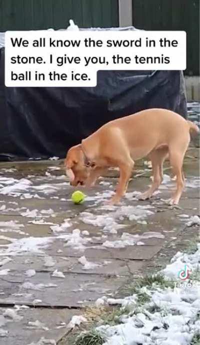 Ball in the ice