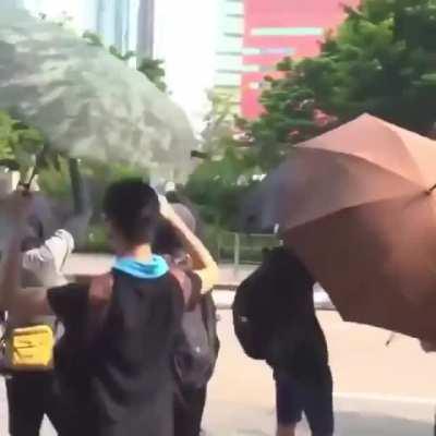 Protestors in Hong Kong are cutting down facial recognition towers.