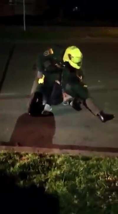 Man killed by the police begging for his life in Colombia, was seen alive before getting into police station, dead minutes after being left alone in the precinct. Massive riots arise over police brutality all over the country.