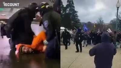 Side by side comparisons of the BLM protests vs Trump siege.