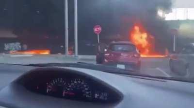 Tren choca con camion de Pemex en aguascalientes