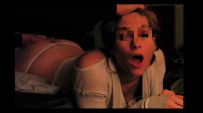 Cute MILF/wife comes home and shows off her sexy sheer work slacks and how you can see her panties through them...she wore them because of one her adult students was making her hot all semester...