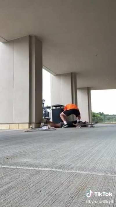 Friend helps redirect pain