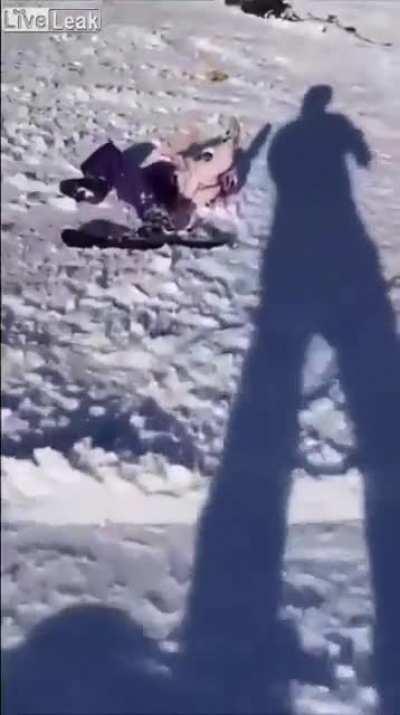 Casually skiing when..