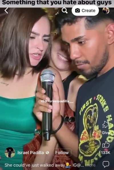 The staredown she gives him as she walks away