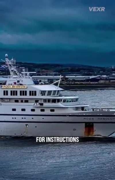 to intimidate a German cruise ship