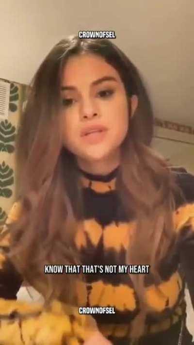 Selena telling her fans that she doesn’t stand for women tearing other women down