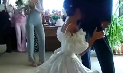 When the bride can't wait anymore